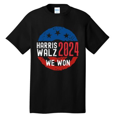 Harris Waltz 2024 Election Victory Kamala Harris 2024 We Won Tall T-Shirt