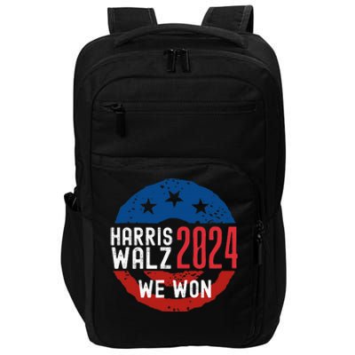 Harris Waltz 2024 Election Victory Kamala Harris 2024 We Won Impact Tech Backpack