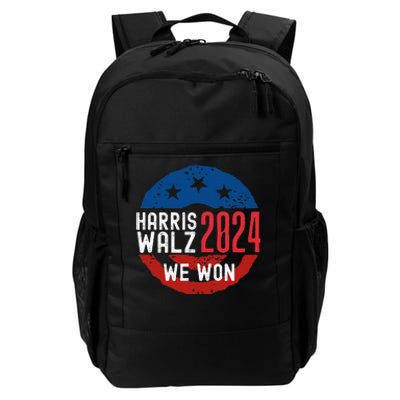 Harris Waltz 2024 Election Victory Kamala Harris 2024 We Won Daily Commute Backpack