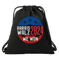 Harris Waltz 2024 Election Victory Kamala Harris 2024 We Won Drawstring Bag