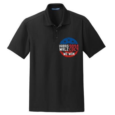 Harris Waltz 2024 Election Victory Kamala Harris 2024 We Won Dry Zone Grid Polo