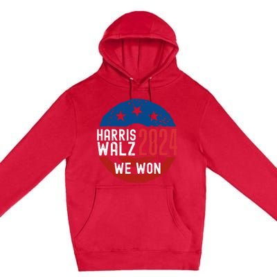 Harris Waltz 2024 Election Victory Kamala Harris 2024 We Won Premium Pullover Hoodie