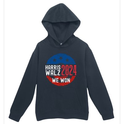 Harris Waltz 2024 Election Victory Kamala Harris 2024 We Won Urban Pullover Hoodie