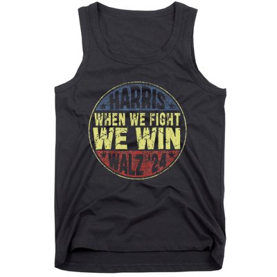 Harris Waltz 2024 When We Fight We Win American Election Tank Top