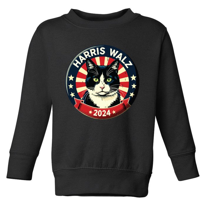 Harris Waltz 2024 Election Kamala Harris Tim Waltz 2024 Toddler Sweatshirt