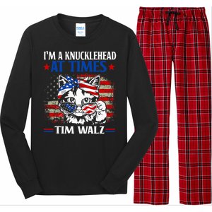 Harris Walz 2024 IM A Knucklehead At Times Tim Walz Quote Long Sleeve Pajama Set