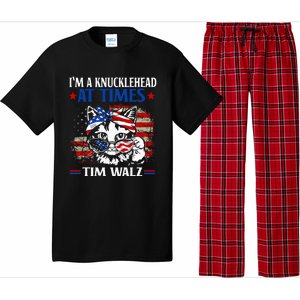 Harris Walz 2024 IM A Knucklehead At Times Tim Walz Quote Pajama Set