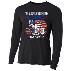 Harris Walz 2024 IM A Knucklehead At Times Tim Walz Quote Cooling Performance Long Sleeve Crew