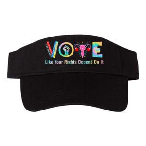 Harris Walz 2024 Election Vote Like Your Rights Depend On It Valucap Bio-Washed Visor