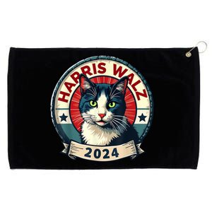 Harris Walz 2024 Funny Cat Election Grommeted Golf Towel