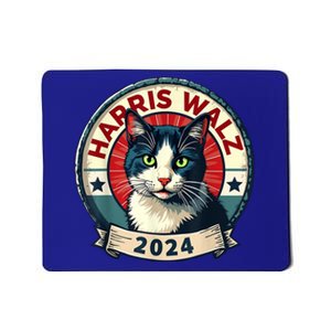 Harris Walz 2024 Funny Cat Election Mousepad