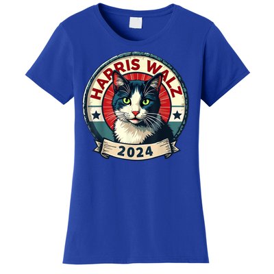 Harris Walz 2024 Funny Cat Election Women's T-Shirt