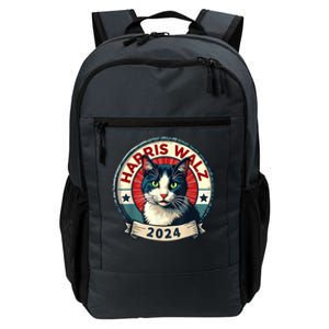 Harris Walz 2024 Funny Cat Election Daily Commute Backpack