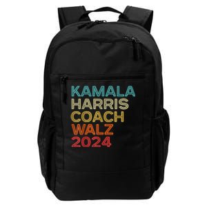 Harris Waltz 2024 Kamala Harris Coach Walz 2024 Retro Style Daily Commute Backpack