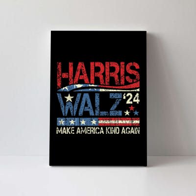 Harris Walz 2024 Make America Kind Again Harris Waltz Quote Gift Canvas