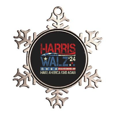 Harris Walz 2024 Make America Kind Again Harris Waltz Quote Gift Metallic Star Ornament