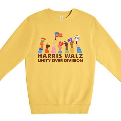 Harris Waltz 2024 Unity Over Division Premium Crewneck Sweatshirt