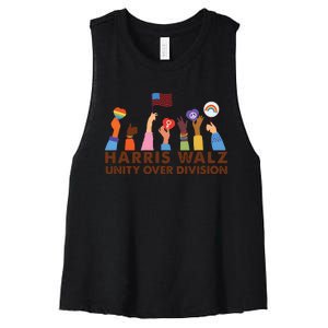 Harris Waltz 2024 Unity Over Division Women's Racerback Cropped Tank