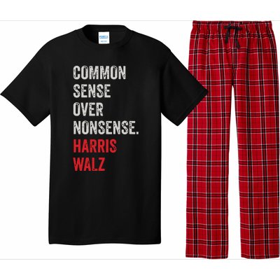 Harris Walz 2024 Common Sense Over Nonsense Pajama Set