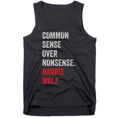 Harris Walz 2024 Common Sense Over Nonsense Tank Top