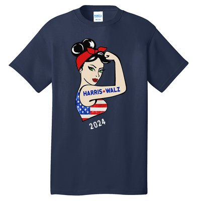 Harris Waltz 2024 Election Kamala Harris Tim Waltz 24 Tall T-Shirt