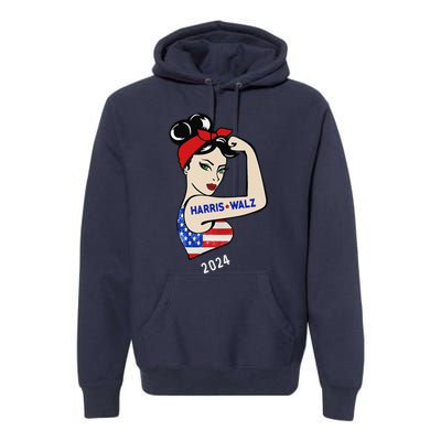 Harris Waltz 2024 Election Kamala Harris Tim Waltz 24 Premium Hoodie