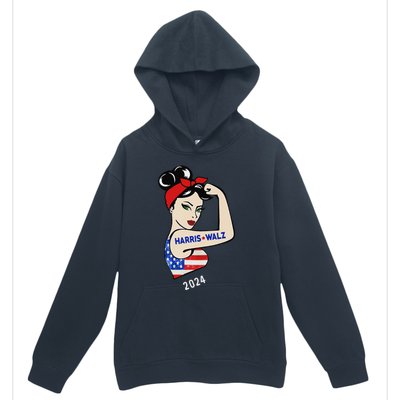 Harris Waltz 2024 Election Kamala Harris Tim Waltz 24 Urban Pullover Hoodie