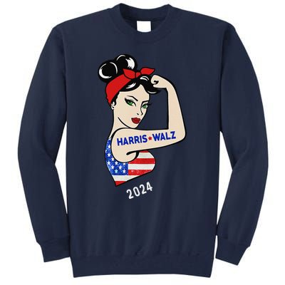 Harris Waltz 2024 Election Kamala Harris Tim Waltz 24 Tall Sweatshirt