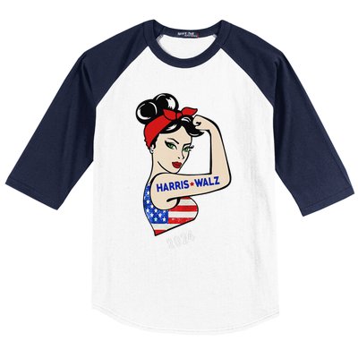 Harris Waltz 2024 Election Kamala Harris Tim Waltz 24 Baseball Sleeve Shirt