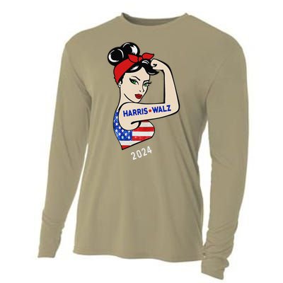 Harris Waltz 2024 Election Kamala Harris Tim Waltz 24 Cooling Performance Long Sleeve Crew