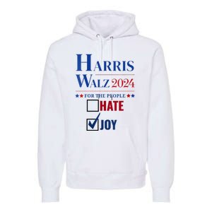 Harris Walz 2024 For The People Vote Choose Joy Over Hate Premium Hoodie