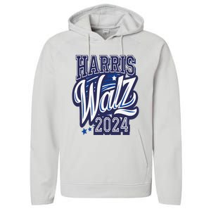 Harris Walz 2024 President Election Kamala Harris Tim Waltz Performance Fleece Hoodie