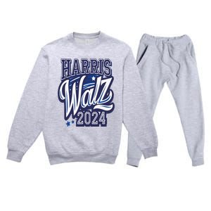 Harris Walz 2024 President Election Kamala Harris Tim Waltz Premium Crewneck Sweatsuit Set