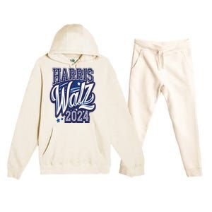 Harris Walz 2024 President Election Kamala Harris Tim Waltz Premium Hooded Sweatsuit Set