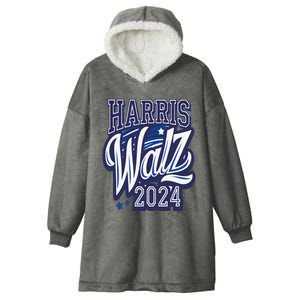 Harris Walz 2024 President Election Kamala Harris Tim Waltz Hooded Wearable Blanket