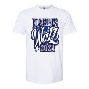 Harris Walz 2024 President Election Kamala Harris Tim Waltz Softstyle CVC T-Shirt