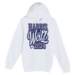 Harris Walz 2024 President Election Kamala Harris Tim Waltz Premium Pullover Hoodie