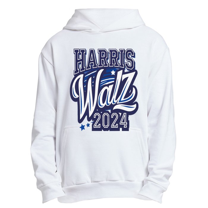 Harris Walz 2024 President Election Kamala Harris Tim Waltz Urban Pullover Hoodie