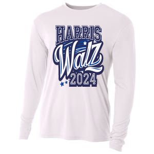 Harris Walz 2024 President Election Kamala Harris Tim Waltz Cooling Performance Long Sleeve Crew