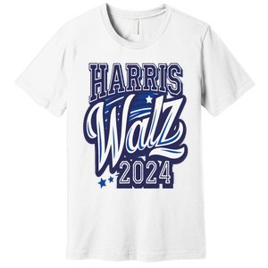 Harris Walz 2024 President Election Kamala Harris Tim Waltz Premium T-Shirt