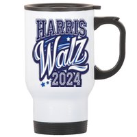 Harris Walz 2024 President Election Kamala Harris Tim Waltz Stainless Steel Travel Mug