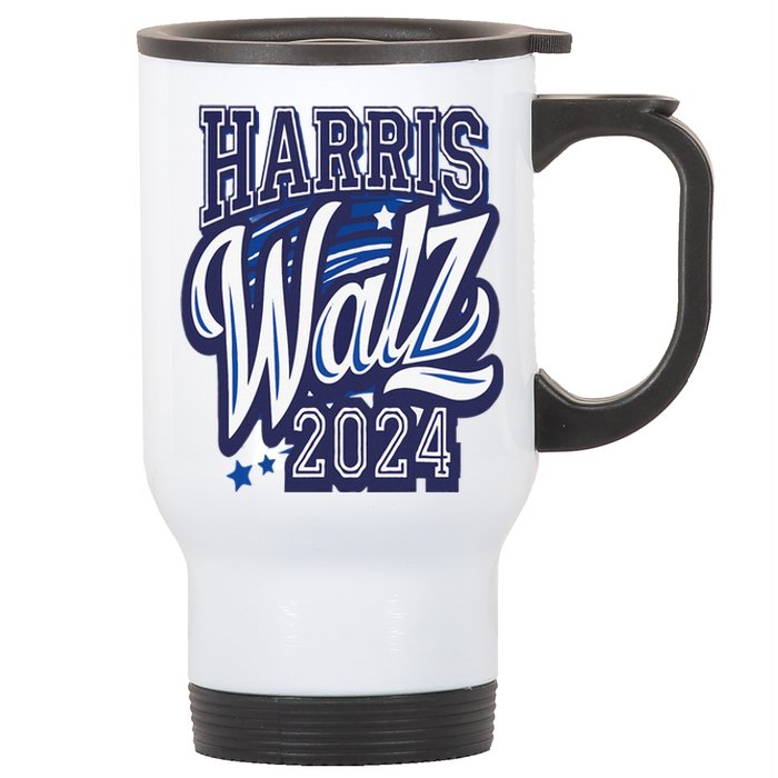 Harris Walz 2024 President Election Kamala Harris Tim Waltz Stainless Steel Travel Mug