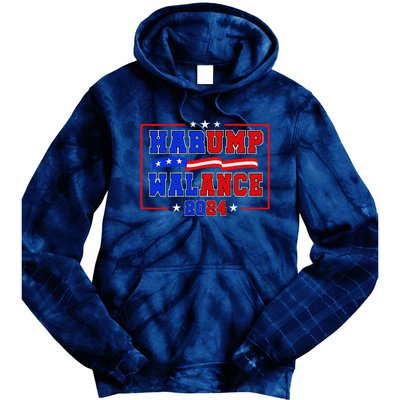 Harump Wallace 2024 Harris Trump Walz Vance Funny Tie Dye Hoodie