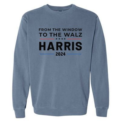 Harris Walz 2024 Window Elect President Kamala Vp Tim Garment-Dyed Sweatshirt