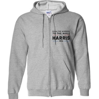 Harris Walz 2024 Window Elect President Kamala Vp Tim Full Zip Hoodie