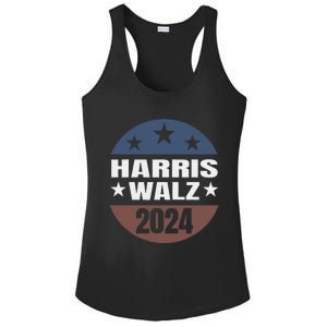 Harris Walz 24 Vote Kamala Harris Tim Waltz 2024 Round Retro Ladies PosiCharge Competitor Racerback Tank