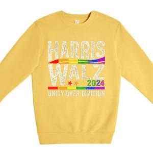 Harris Walz 2024 Unity Over Division Kamala Harris Tim Walz Premium Crewneck Sweatshirt