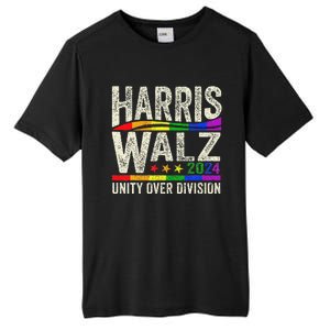 Harris Walz 2024 Unity Over Division Kamala Harris Tim Walz Tall Fusion ChromaSoft Performance T-Shirt