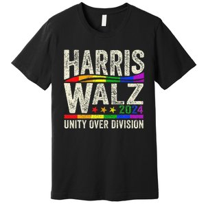 Harris Walz 2024 Unity Over Division Kamala Harris Tim Walz Premium T-Shirt