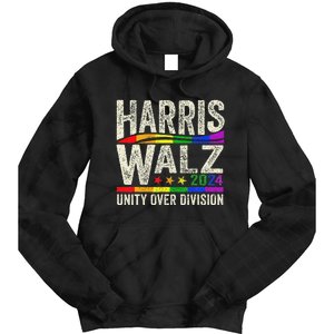 Harris Walz 2024 Unity Over Division Kamala Harris Tim Walz Tie Dye Hoodie